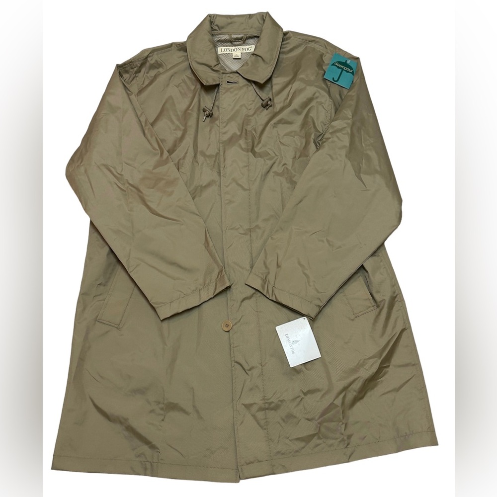 London Fog Vintage Men’s Rain Trench Coat | Beige/Brown | Size L